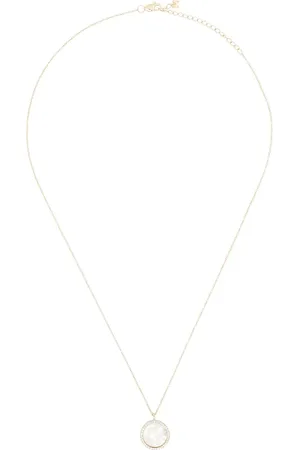 Mateo 14kt Gelbgoldhalskette mit "A"-Perlenanhänger