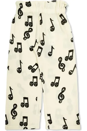 Mini Rodini Hose mit Musiknoten-Print