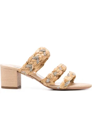Aquazzura Costiera Mules mit Kristallen 50mm