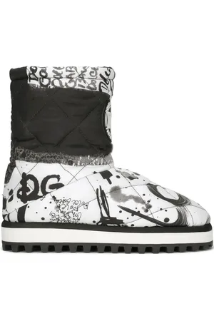 Dolce & Gabbana Gefütterte Stiefel mit Farbklecks-Print