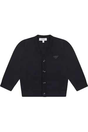 Emporio Armani Cardigan mit Logo-Applikation