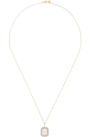 Mateo 14kt Goldhalskette mit Diamanten