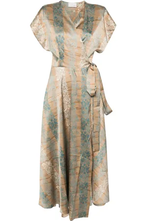 PIERRE-LOUIS MASCIA Seidenkleid mit Blumen-Print