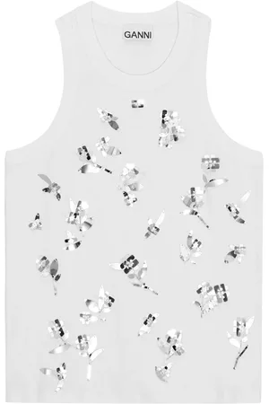 Ganni Tanktop mit Pailletten