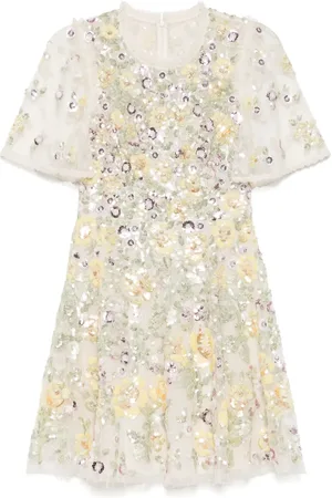 Needle & Thread Kurzärmeliges Elina Rose Minikleid