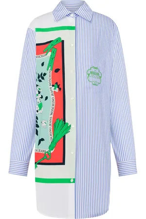 Moschino Hemdkleid im Patchwork-Look