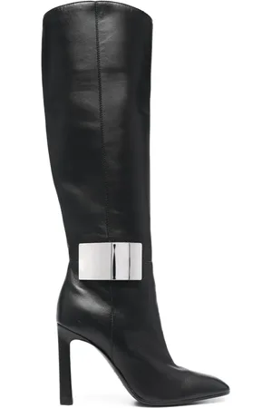 Sergio Rossi Stiefel mit Logo-Schild 100mm