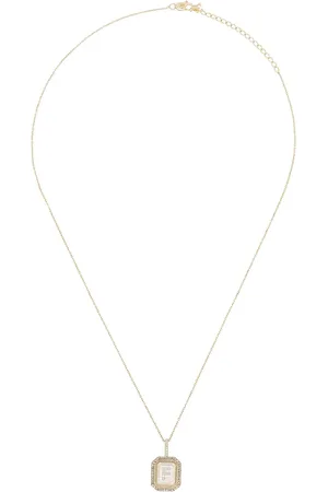 Mateo 14kt Goldhalskette mit Diamanten