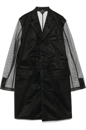 Comme des Garçons Mantel mit Mesh-Overlay