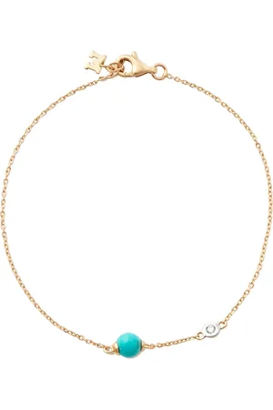 Mateo Armband aus Türkis mit 14kt Gelbgold-Diamantanhänger