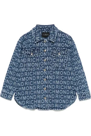 John Richmond Hemdjacke mit Logo-Jacquard