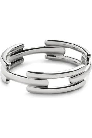 Monica Vinader Silberfarbener Ring im Layering-Look