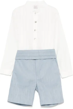 PAZ RODRIGUEZ Short-Set mit Slub-Textur