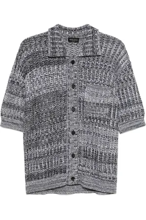 Roberto Collina Hemd mit Lochstrickmuster
