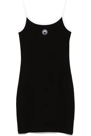 Marine Serre Kleid mit Mond-Logo