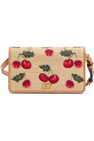 VALENTINO GARAVANI Mini VLogo Signature Schultertasche mit Kirschen-Print