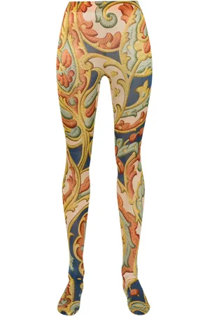 Wolford X ETRO Shimmer-Strumpfhose mit Barock-Print