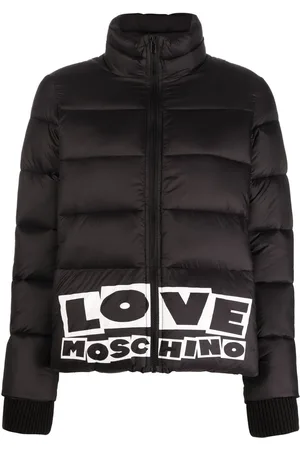 Moschino Gefütterte Jacke mit Logo-Print