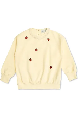 Mini Rodini Besticktes Sweatshirt mit Rüschenkragen