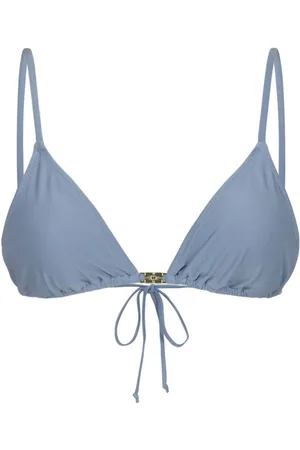 Ganni Bikinioberteil mit Logo-Schild