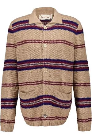 Baziszt Gestreifter Cardigan
