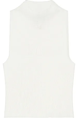 Courrèges Geripptes Cropped-Top