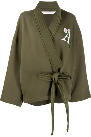 Palm Angels Fleece-Kimono mit Logo-Print