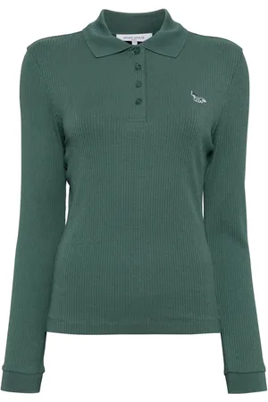 Maison Kitsuné Fein geripptes Poloshirt