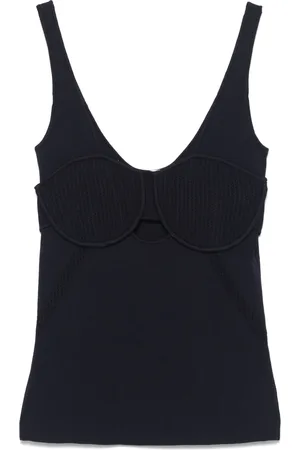Patrizia Pepe Geripptes Bustier-Top