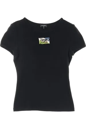 CHANEL 1986-1988 T-Shirt mit Logo-Perlen