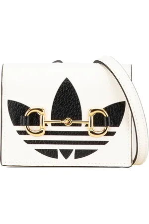 Gucci 2016-2024 Adidas Horsebit Portemonnaie aus Leder mit Riemen