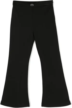 Twin-Set Ausgestellte Hose mit Logo-Schild