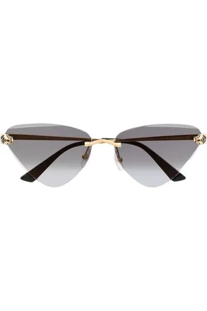 Cartier Cat-Eye-Sonnenbrille mit Panther-Schild
