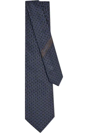 Salvatore Ferragamo Krawatte aus diagonalem Gancini-Jacquard