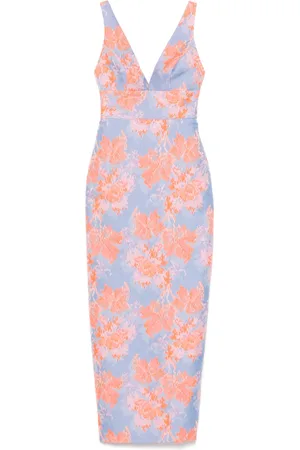 Amsale Abendkleid aus abstraktem Jacquard