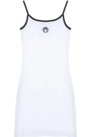 Marine Serre Minikleid mit Mond-Logo
