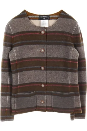 CHANEL 1986-1988s gestreifte Jacke