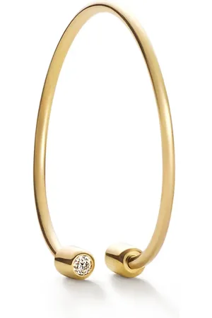 SHIHARA 18kt Twist Round 02 Gelbgoldohrring mit Diamanten