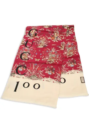 Gucci 2010s Stall Schal mit Blumen zum 100. Jubiläum