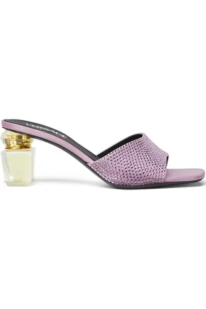 VERSACE Bright Crystal Mules aus Satin 70mm