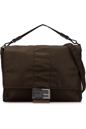 Fendi 2000-2024 große Econyl Baguette Satchel-Tasche aus Nylon