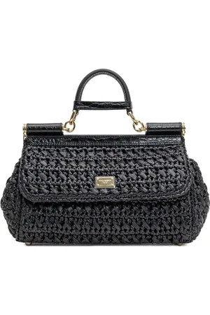 Dolce & Gabbana Handtasche mit Logo-Schild