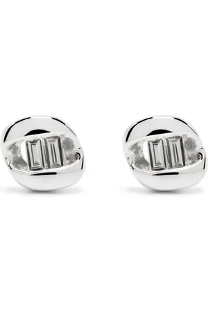 Dana Rebecca Designs 14kt Weißgoldohrstecker mit Diamant