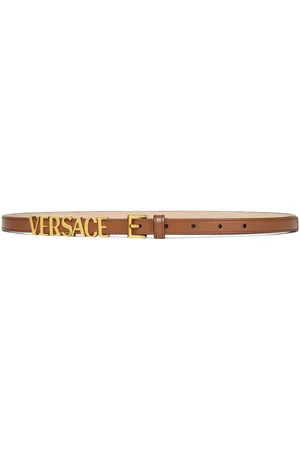 VERSACE Ledergürtel mit Logo-Print