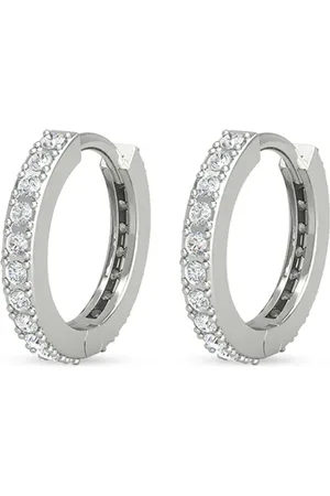 VEYNOU 14kt Weißgoldcreolen mit Diamanten