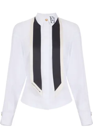 Elisabetta Franchi Popeline-Hemd mit Schaldetail