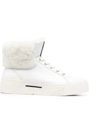 Moschino High-Top-Sneakers mit Pelz