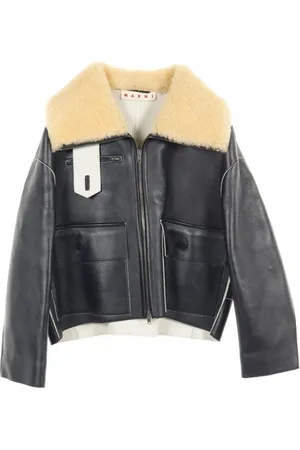 Marni 2010 Lederjacke mit tiefen Schultern