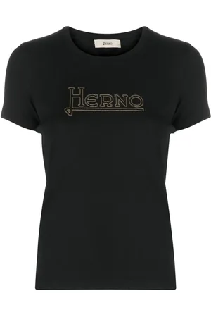 HERNO T-Shirt mit Logo-Stickerei