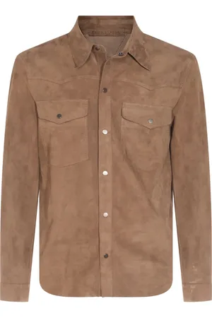SALVATORE SANTORO Hemdjacke aus Wildleder